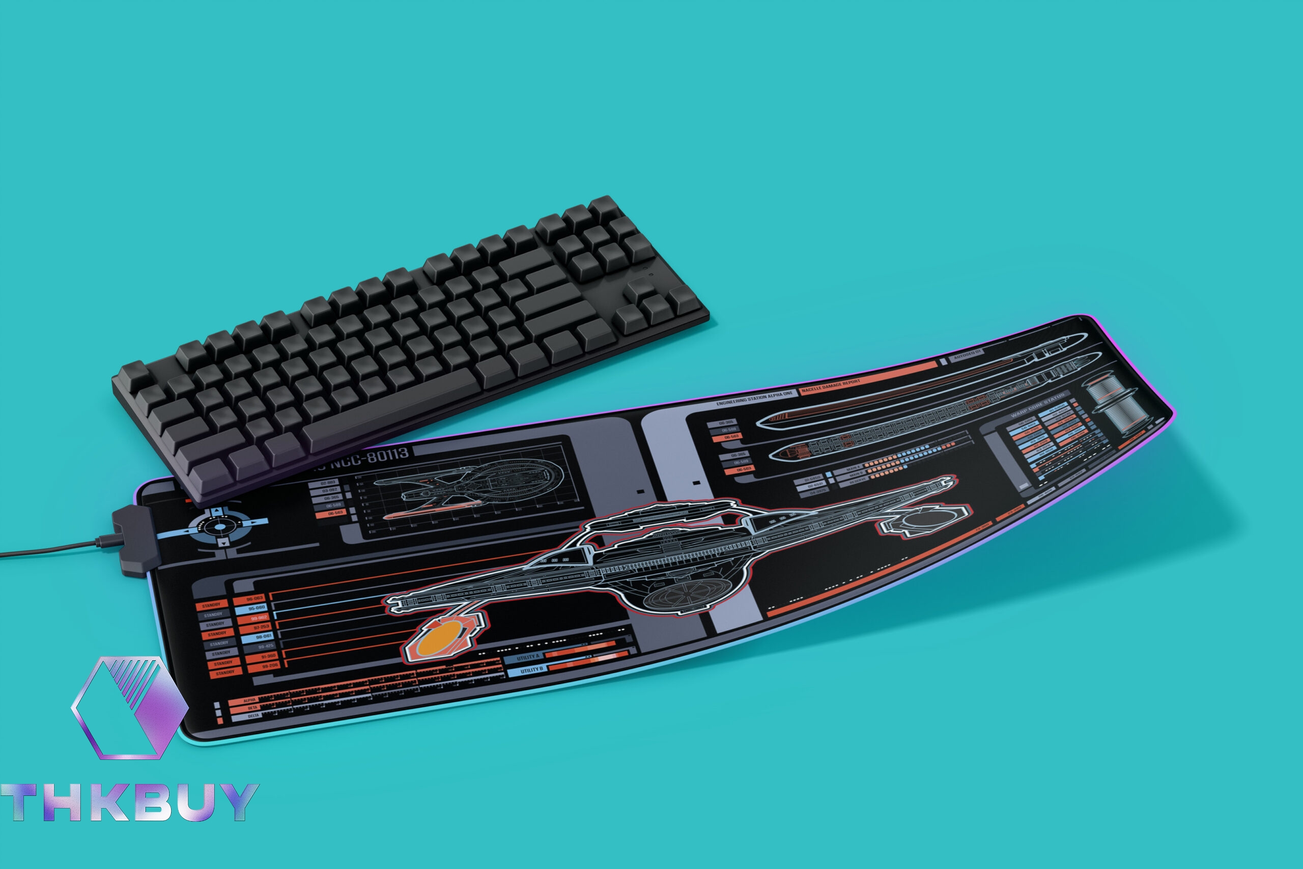 New Trekkies Sean Tourangeau Damage LCARS LED Desk Mat - Image 5