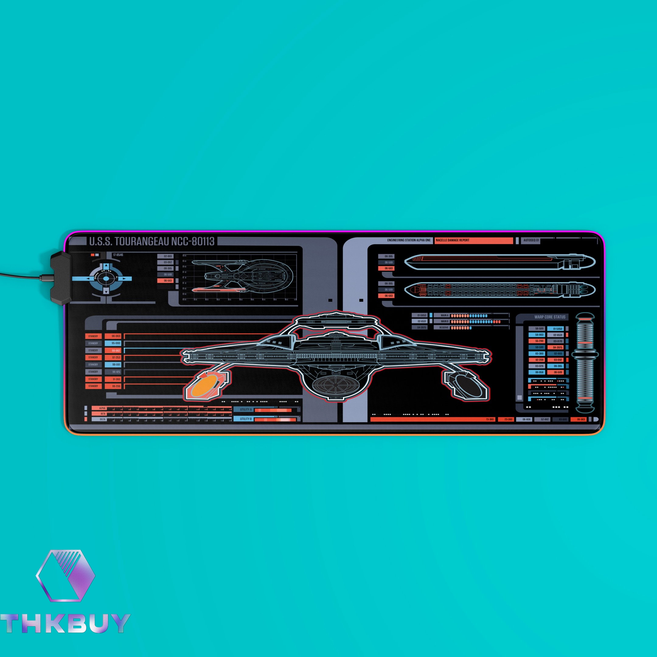 New Trekkies Sean Tourangeau Damage LCARS LED Desk Mat - Image 6