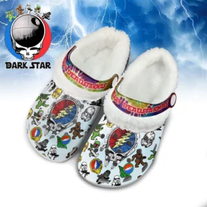 Star Wars x Grateful Dead x Christmas Fleece Crocs Clogs