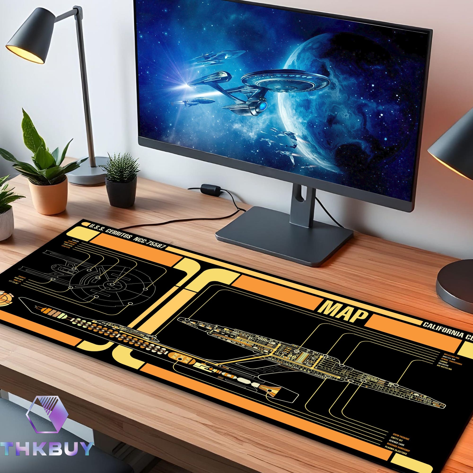 California Class U.S.S. Cerritos NCC-75567 LCARS LED Desk Mat - Image 2