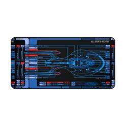 Alternative view of New Trekkies USS Atlantis LCARS LED Desk Mat