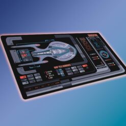Alternative view of Trekkers Enterprise-F LCARS LED Desk Mat