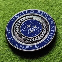Alternative view of United Federation of Planets Metal Enamel Pin