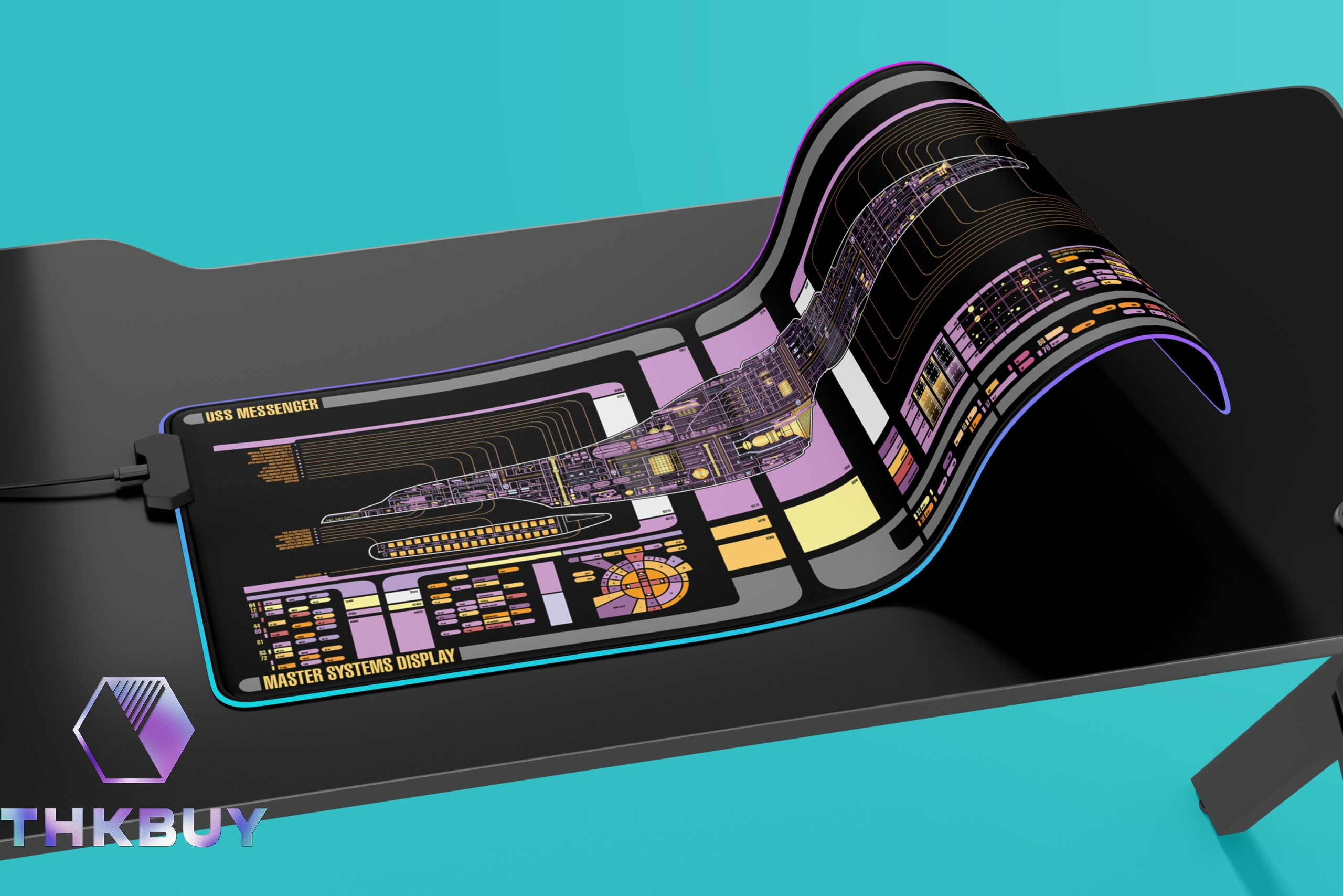 Intrepid Class - U.S.S. Messenger NCC-74831 LCARS LED Desk Mat