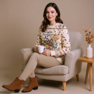 Alternative view of Snoopy Happy Thanksgiving Ugly Sweater