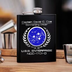 Personalized Star Trek Federation Flask