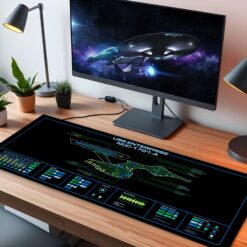 Alternative view of Star Trek U.S.S. Enterprise 1701-A LED Desk Mat 114058