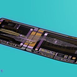 Alternative view of Galaxy Class - U.S.S. Patrick Moore NCC-71912 LCARS LED Desk Mat