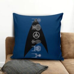 Alternative view of Star Trek Ships of the Line Delta Pillow