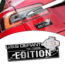 Star Trek U.S.S Defiant NX-74205 - Defiant Class Starship Edition Laser Engraved or 3D Inlayed Car Name Badge