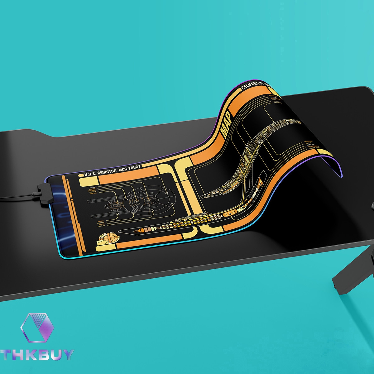 California Class - U.S.S. Cerritos NCC-75567 LCARS LED Desk Mat