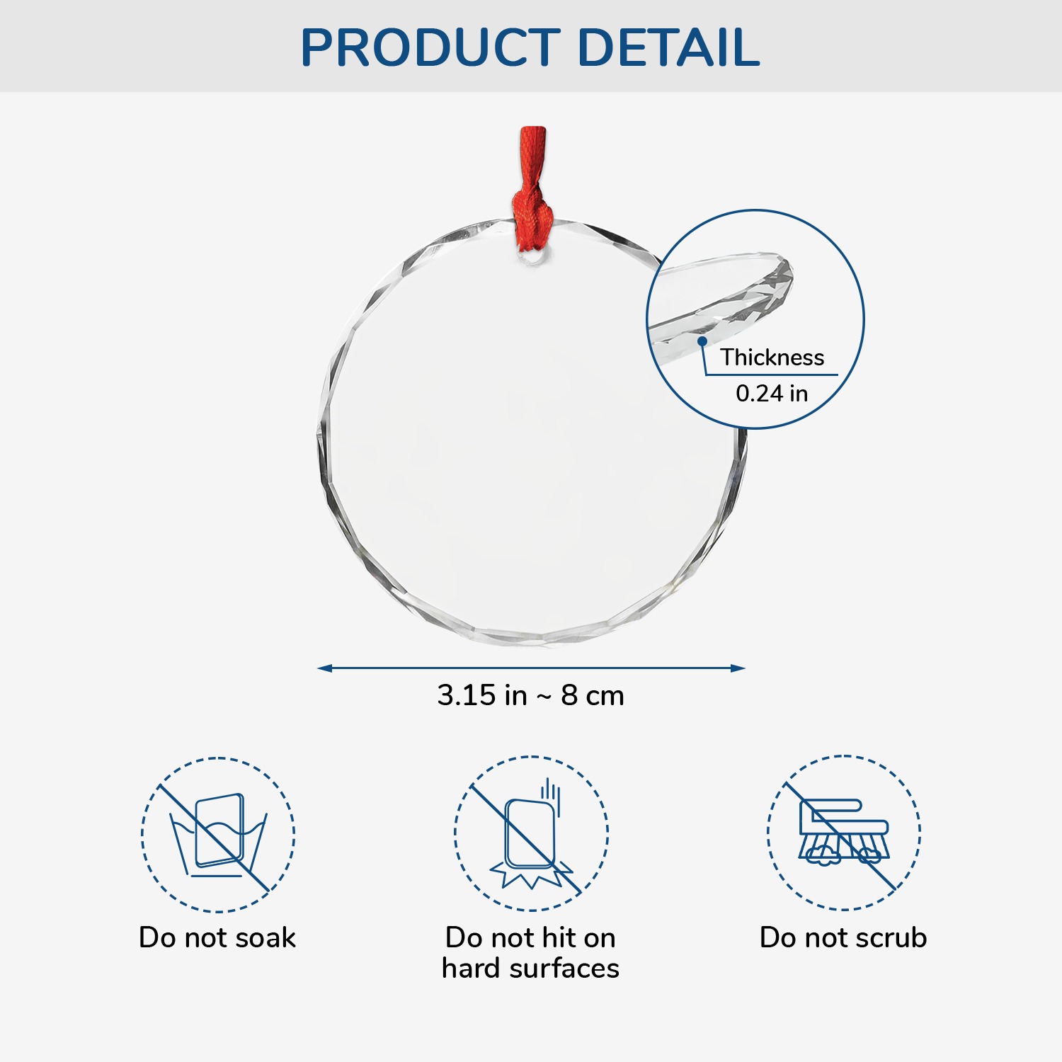 Star Trek NCC-1701 Christmas Round Glass Ornament - Image 5