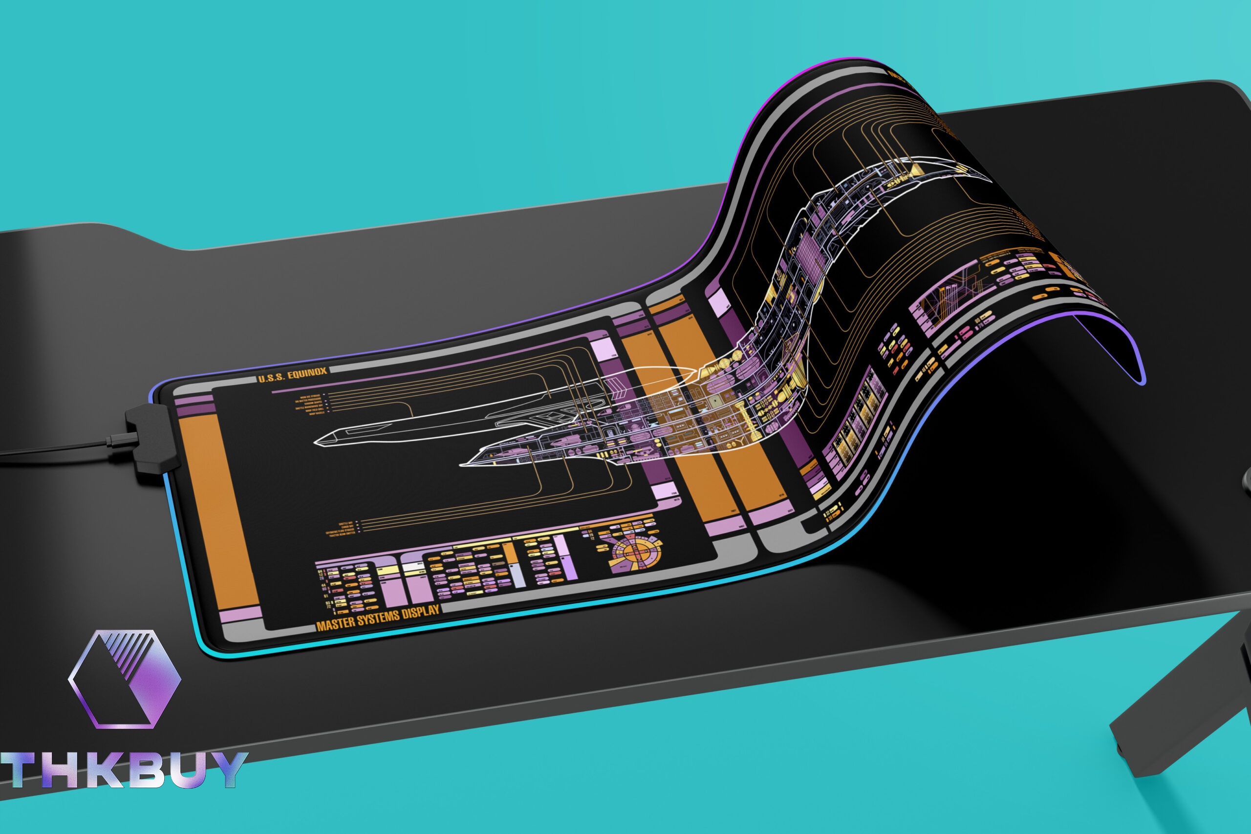 Equinox Class - U.S.S. Equinox NCC-72381 LCARS LED Desk Mat