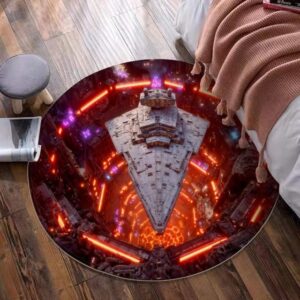Alternative view of Mustafar Hangar Bay Round Rug