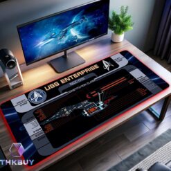 Constitution Class MSD U.S.S. Enterprise NCC-1710 LCARS LED Desk Mat