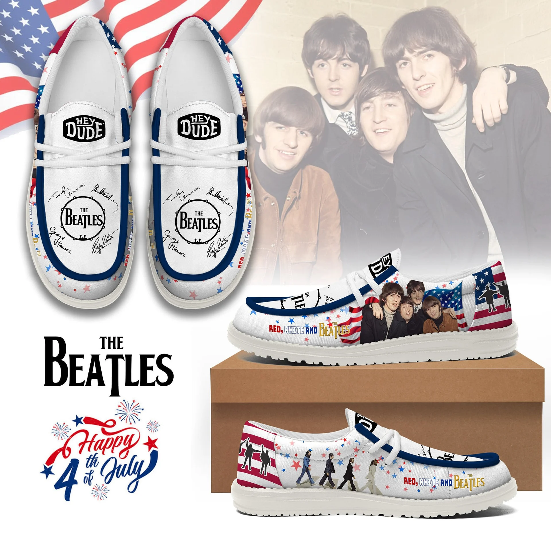 The Beatles Hey Dude Shoes