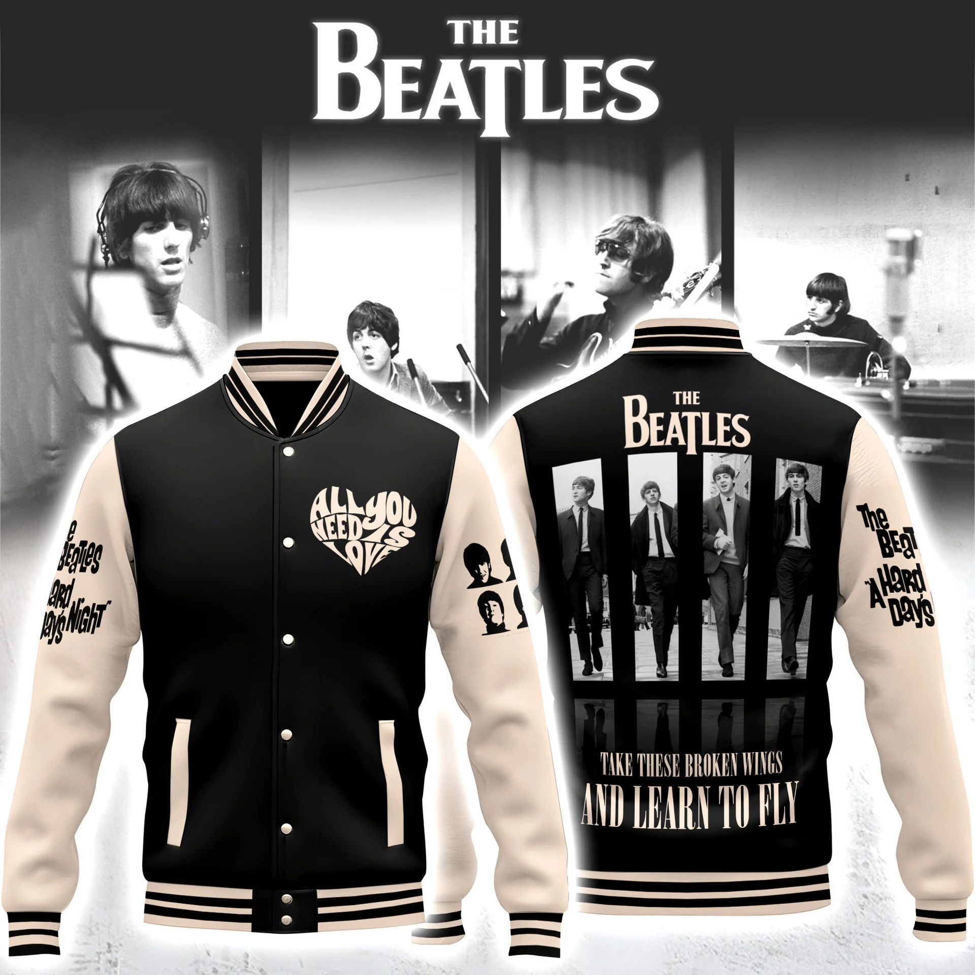 The Beatles 3D Varsity Jacket - THK119566