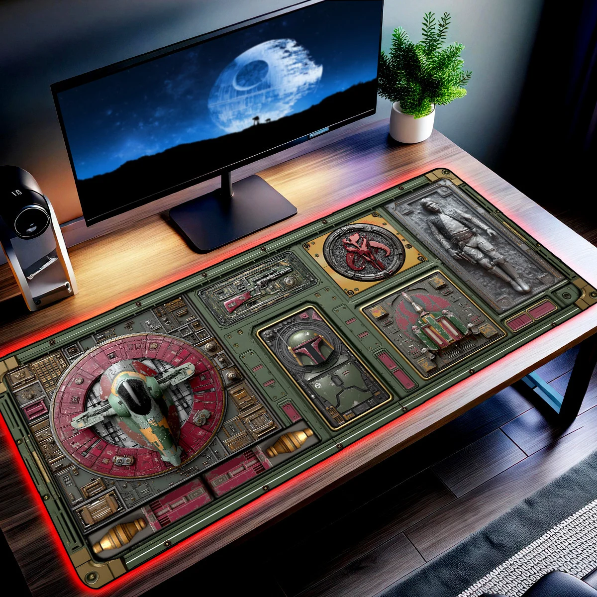 Bounty Hunter Armory LED Desk Mat
