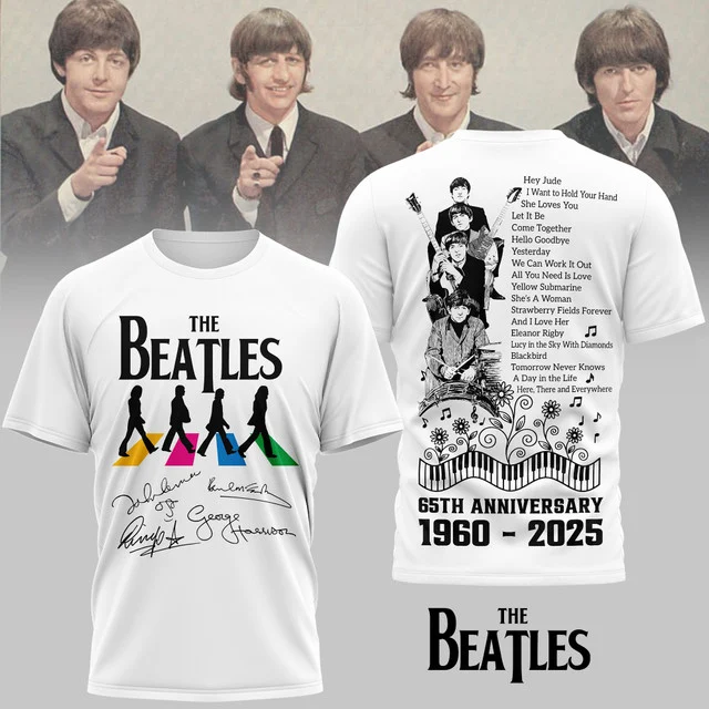 The Beatles 65th Anniversary 3D Shirt