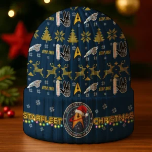 Alternative view of Star Trek Christmas Beanie Hat