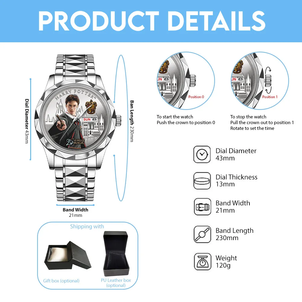 Harry Potter 25th Anniversary Alloy Luxury Quartz Watch-THK120393 - Image 5
