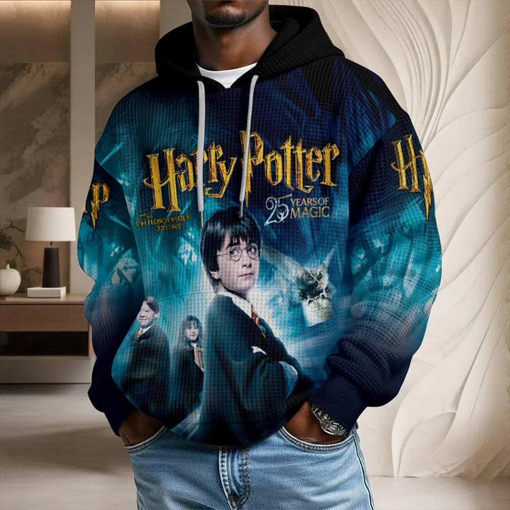 Harry Potter 25th Anniversary 3D Unisex Waffle Hoodie - Image 5