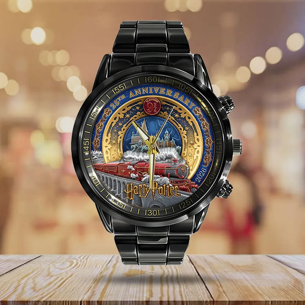Harry Potter 25th Anniversary Black Stainless Steel Watch- THK120350 - Image 2