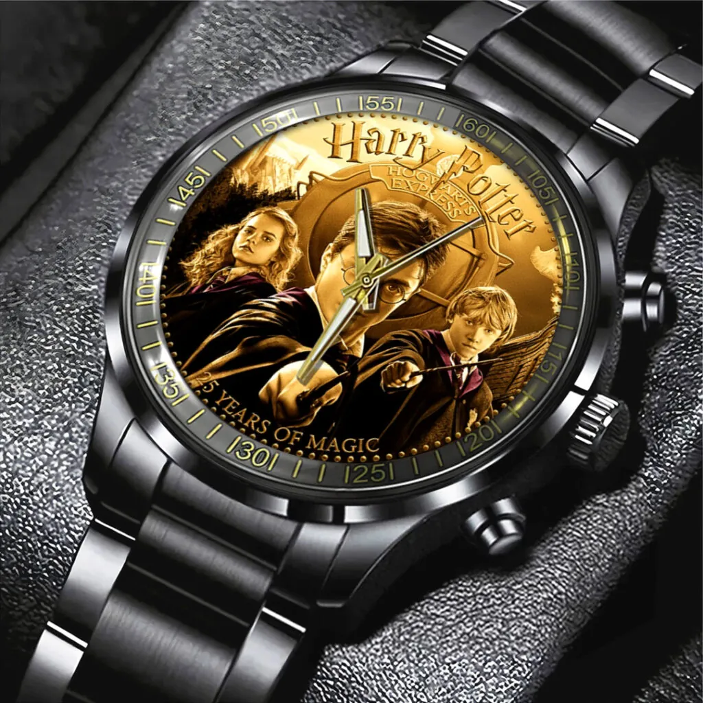 Harry Potter 25th Anniversary Black Stainless Steel Watch- THK120333 - Image 2