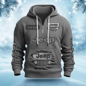 Jeep Waffle Half Zip Hoodie