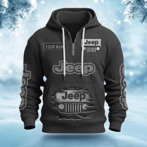 Alternative view of Jeep Waffle Half Zip Hoodie