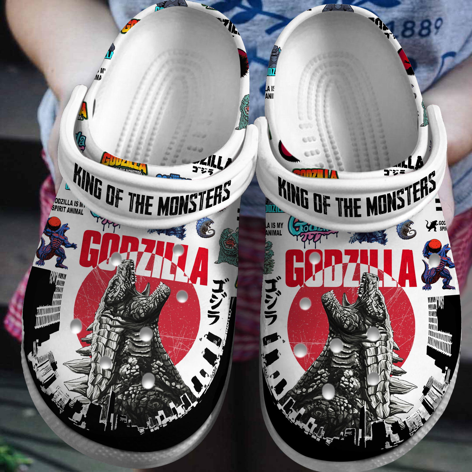 Godzilla Crocs Crocband Clogs