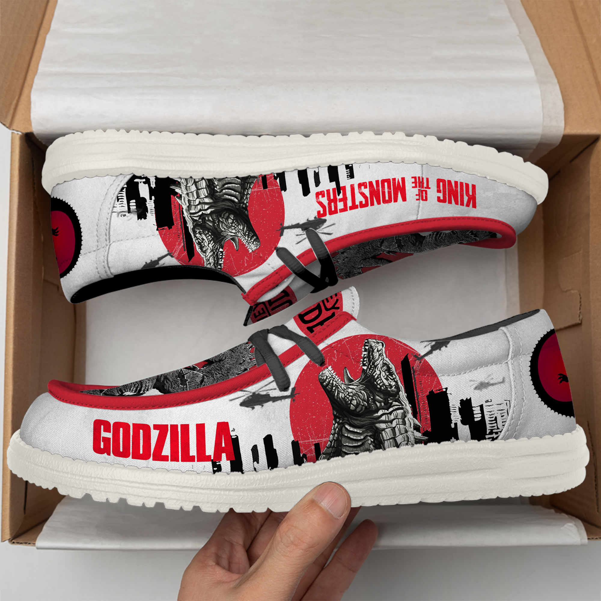 Personalized Godzilla Hey Dude Shoes - Image 6