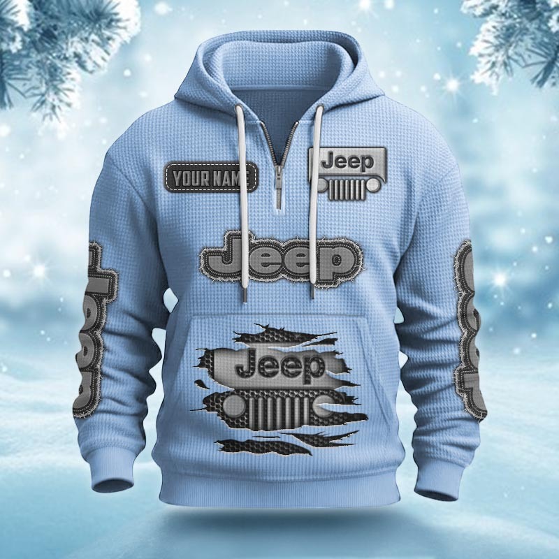 Jeep Waffle Half Zip Hoodie - Image 3