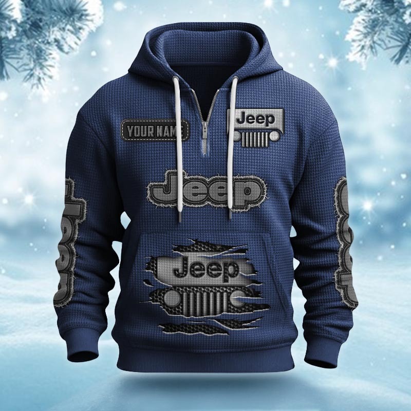 Jeep Waffle Half Zip Hoodie - Image 6