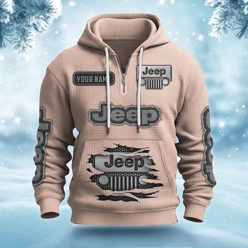 Jeep Waffle Half Zip Hoodie - Image 7
