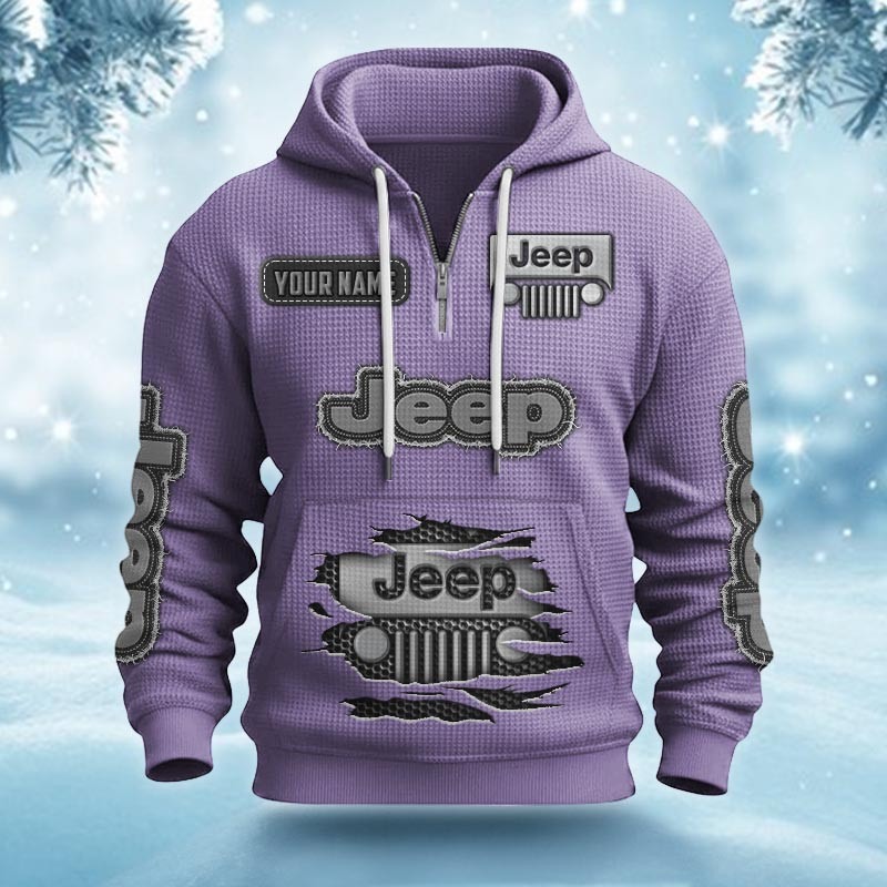 Jeep Waffle Half Zip Hoodie - Image 8