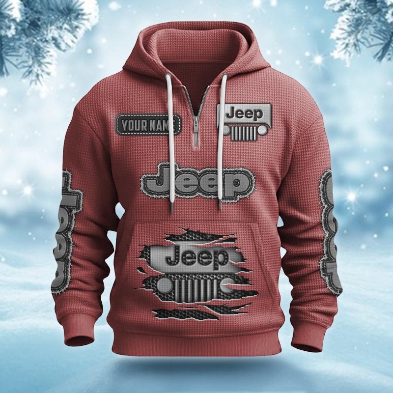 Jeep Waffle Half Zip Hoodie - Image 9