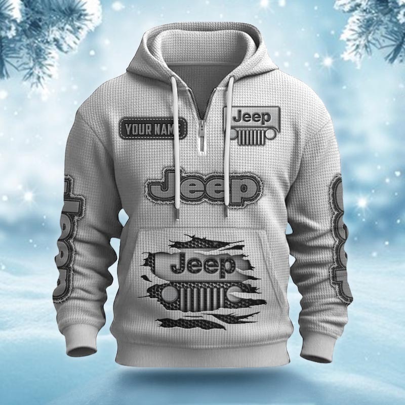 Jeep Waffle Half Zip Hoodie - Image 10