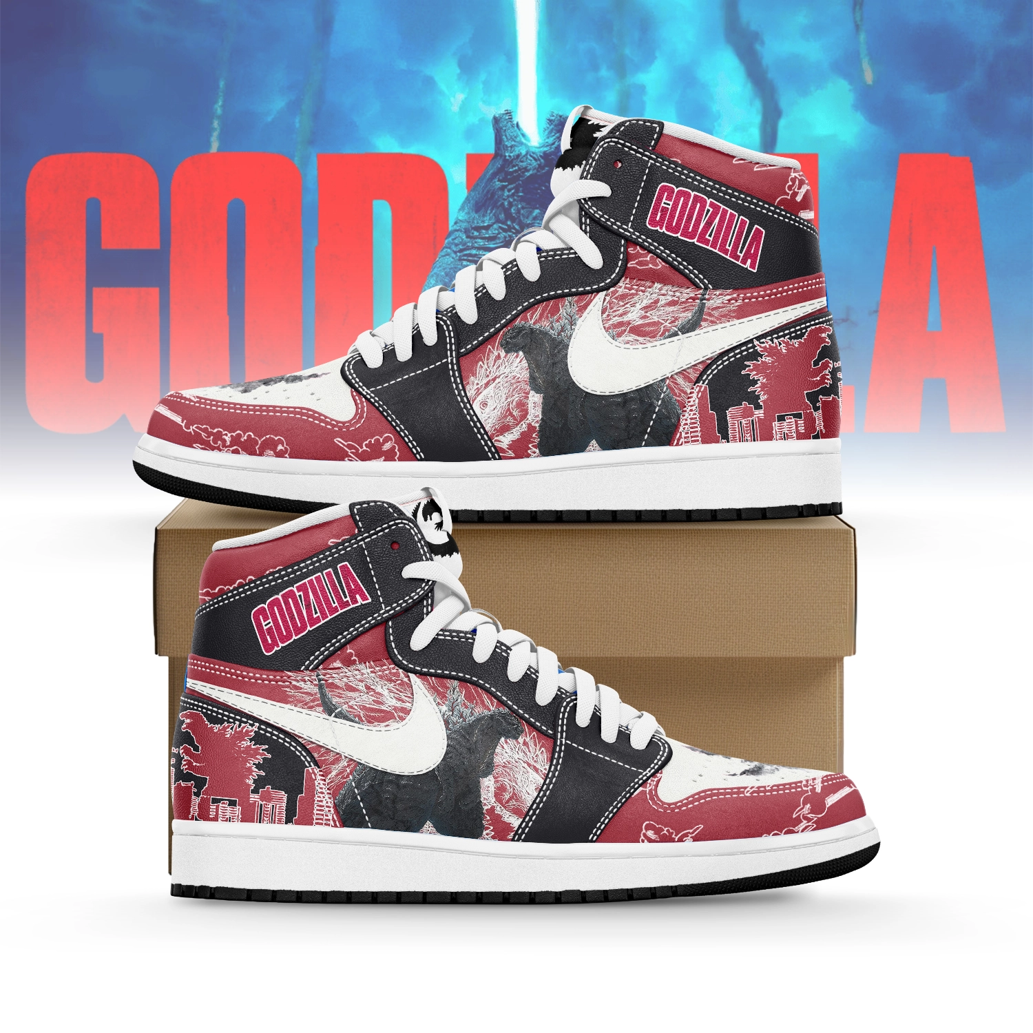 Godzilla AJ1 High Sneakers Shoes