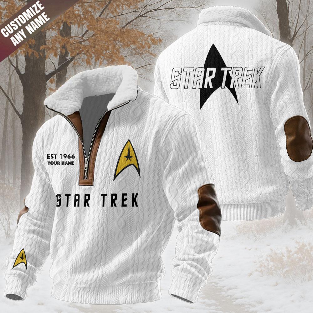 Personalized Star Trek Fleece Collar Sweater - Image 3