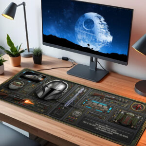 Alternative view of Star Wars Mando LED Desk Mat