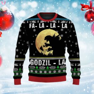 Alternative view of Godzilla Fa-la-la-la Christmas Knitted Sweater
