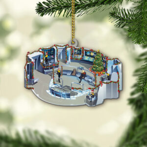 Star Trek Intrepid Class, USS Voyager NCC-74656 Bridge Enterprise Christmas Ornament