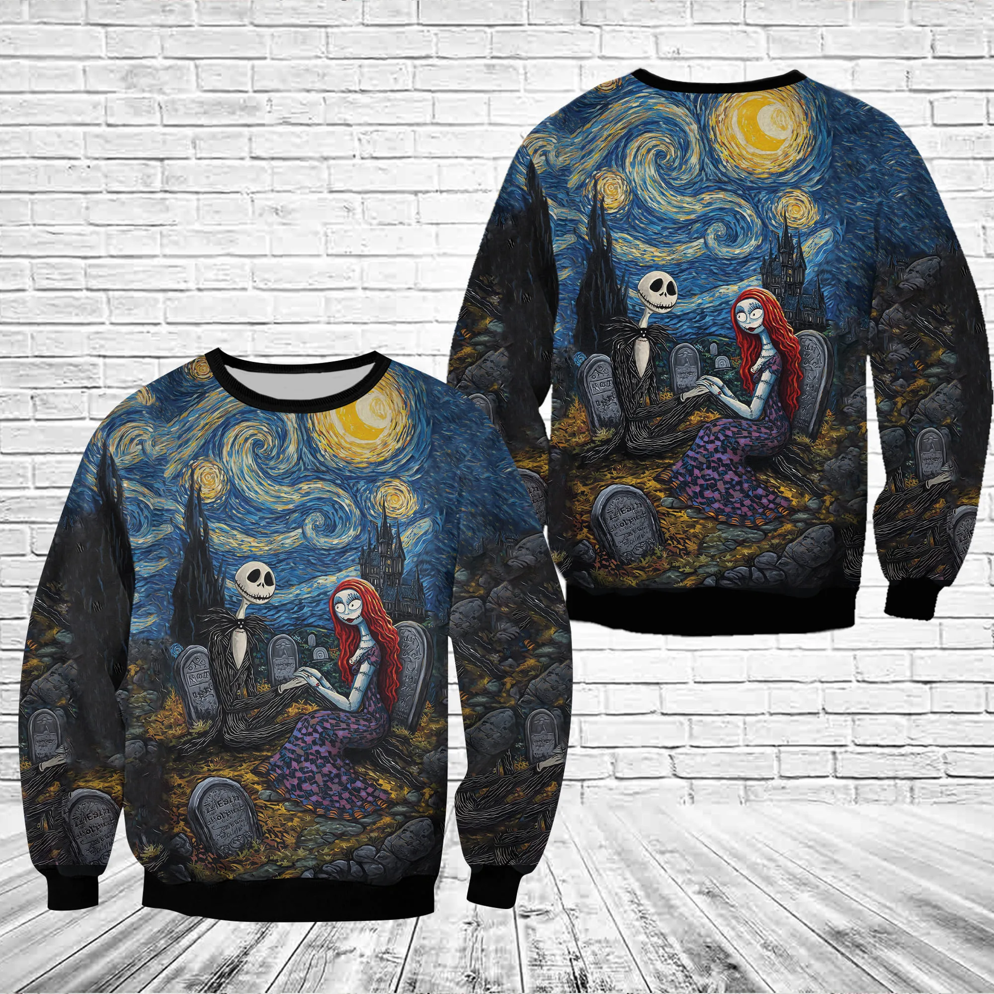 Jack and Sally , Nightmare Before Christmas Unisex Sweatshirt