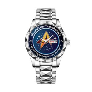 Alternative view of Starfleet Command  United Federation Of Planets Alloy Luxury Quartz Watch
