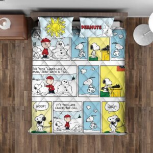 Snoopy Peanuts Quilt Bedding Set
