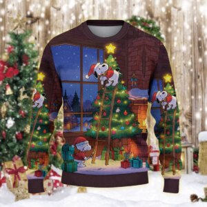 Alternative view of Snoopy Tree Christmas Knitted Sweater
