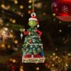 Personalized Grinch Dressed As Tree Christmas Ornament