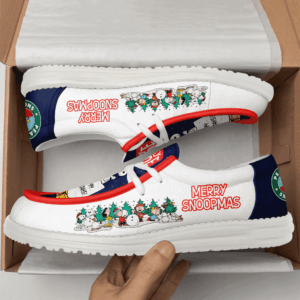 Alternative view of Snoopy x Christmas Personalized Hey Dude Shoes