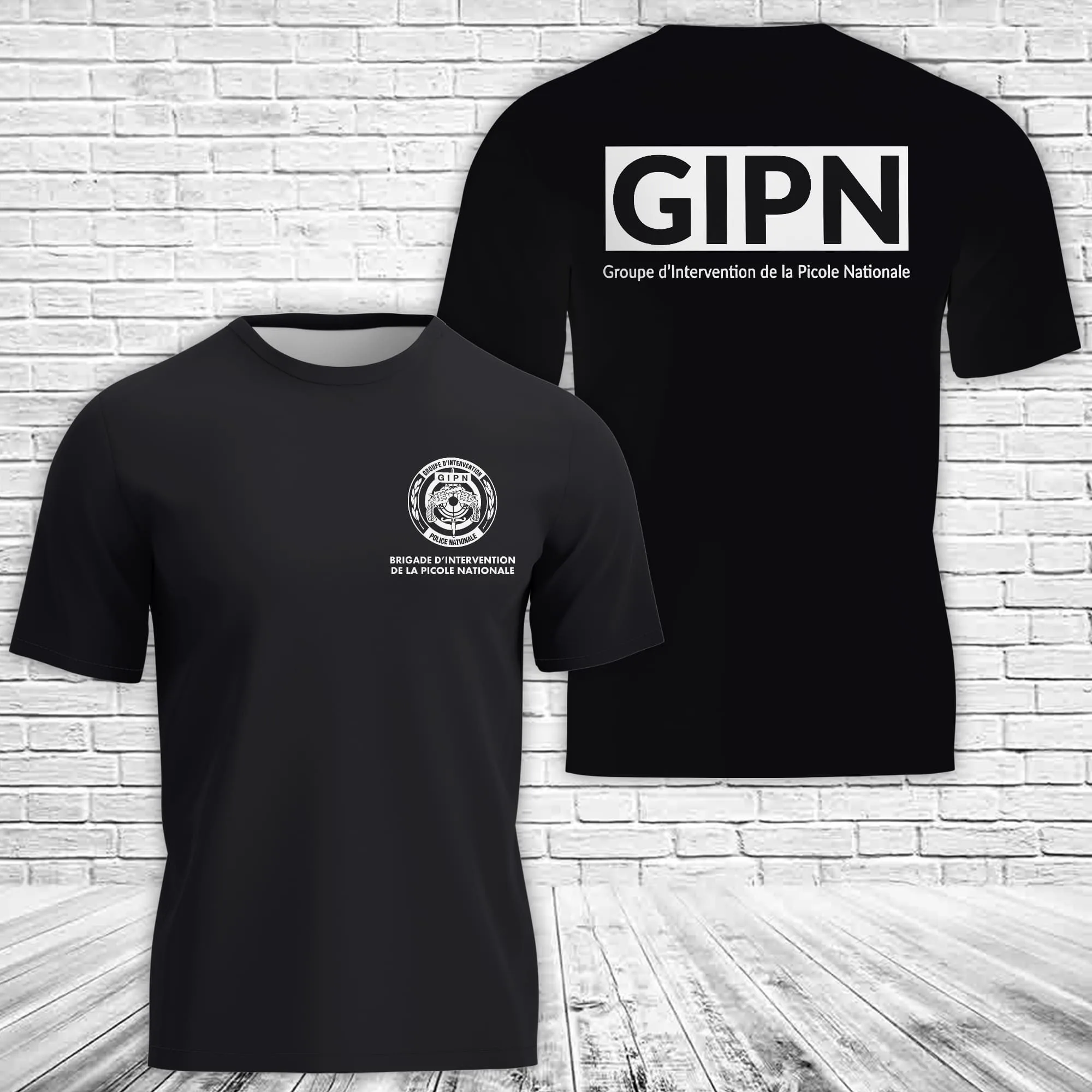National Police Intervention Groups (GIPN Groupes d'Intervention de la Police Nationale) 3D T-Shirt